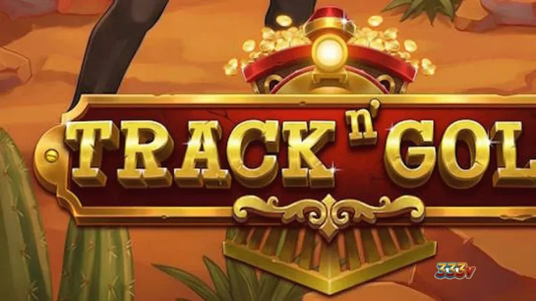 Tampilan visual slot Track n’ Gold dengan elemen kereta api dan emas.